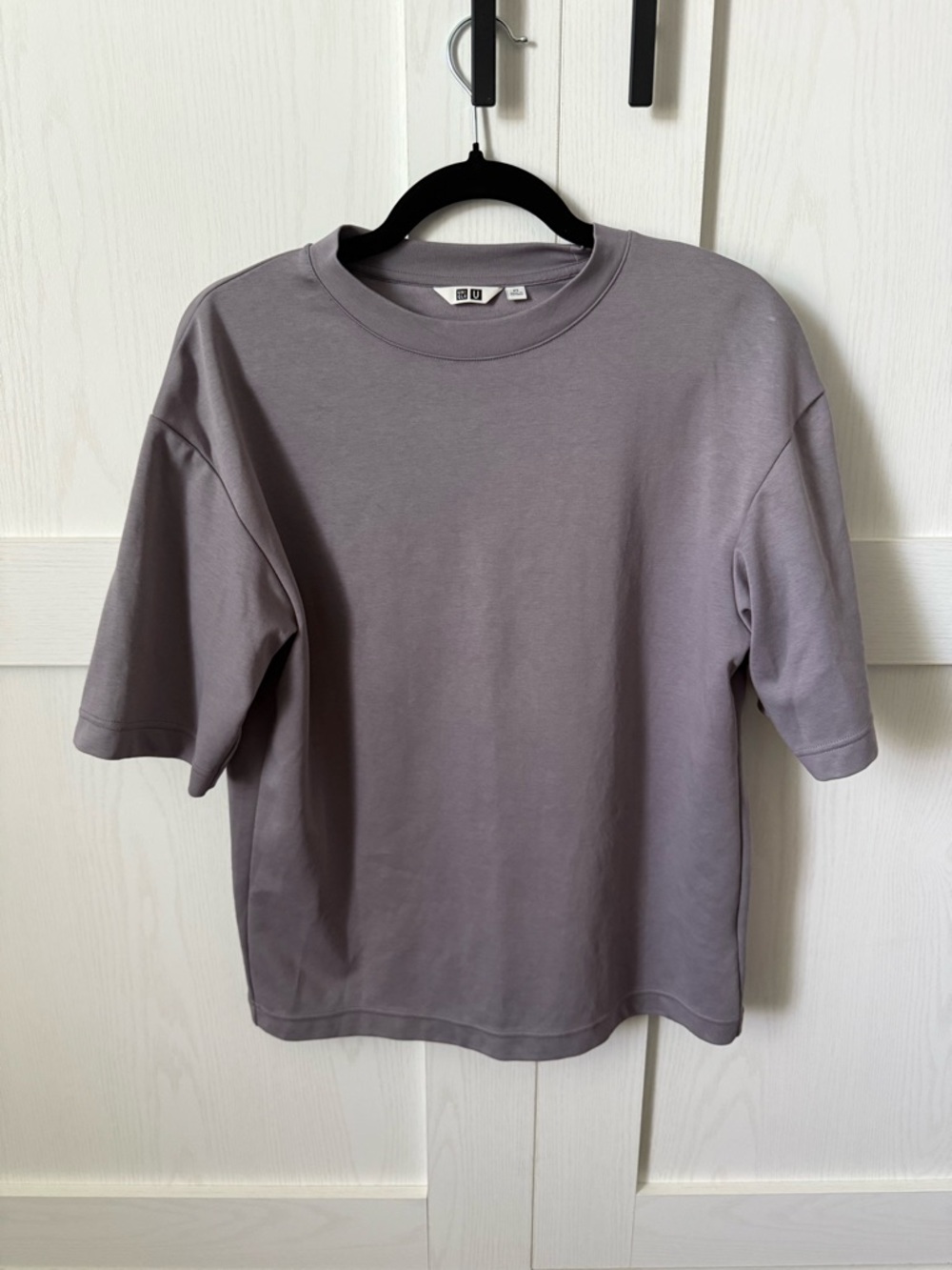 Uniqlo Dusty Lavender Short Sleeve Boxy Tee